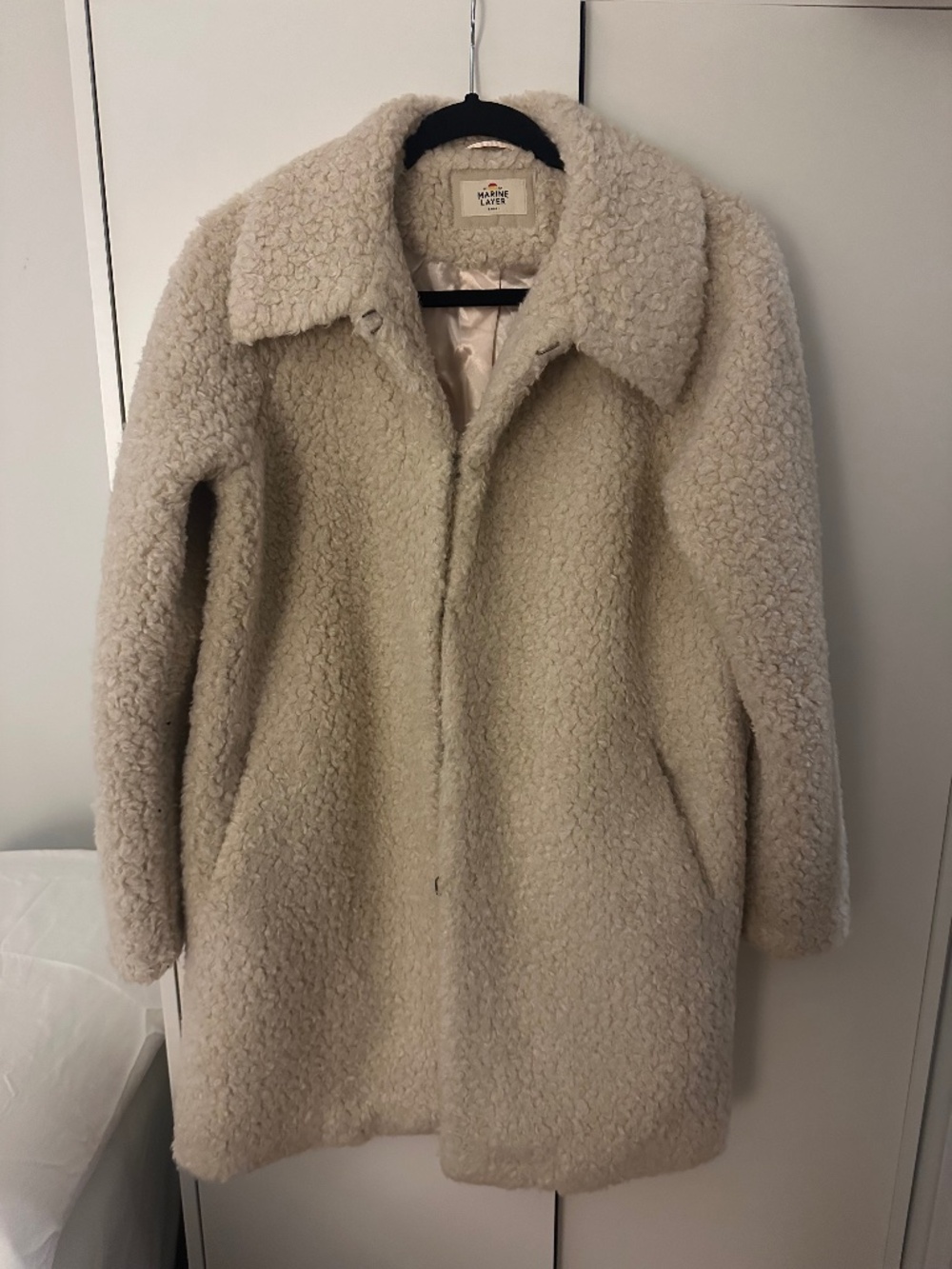 Marine Layer Cream Teddy Coat